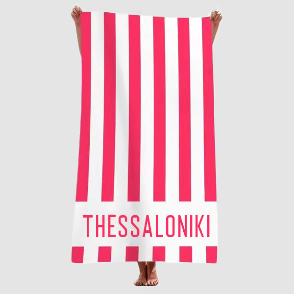 Thessaloniki Souvenir Beach Towel