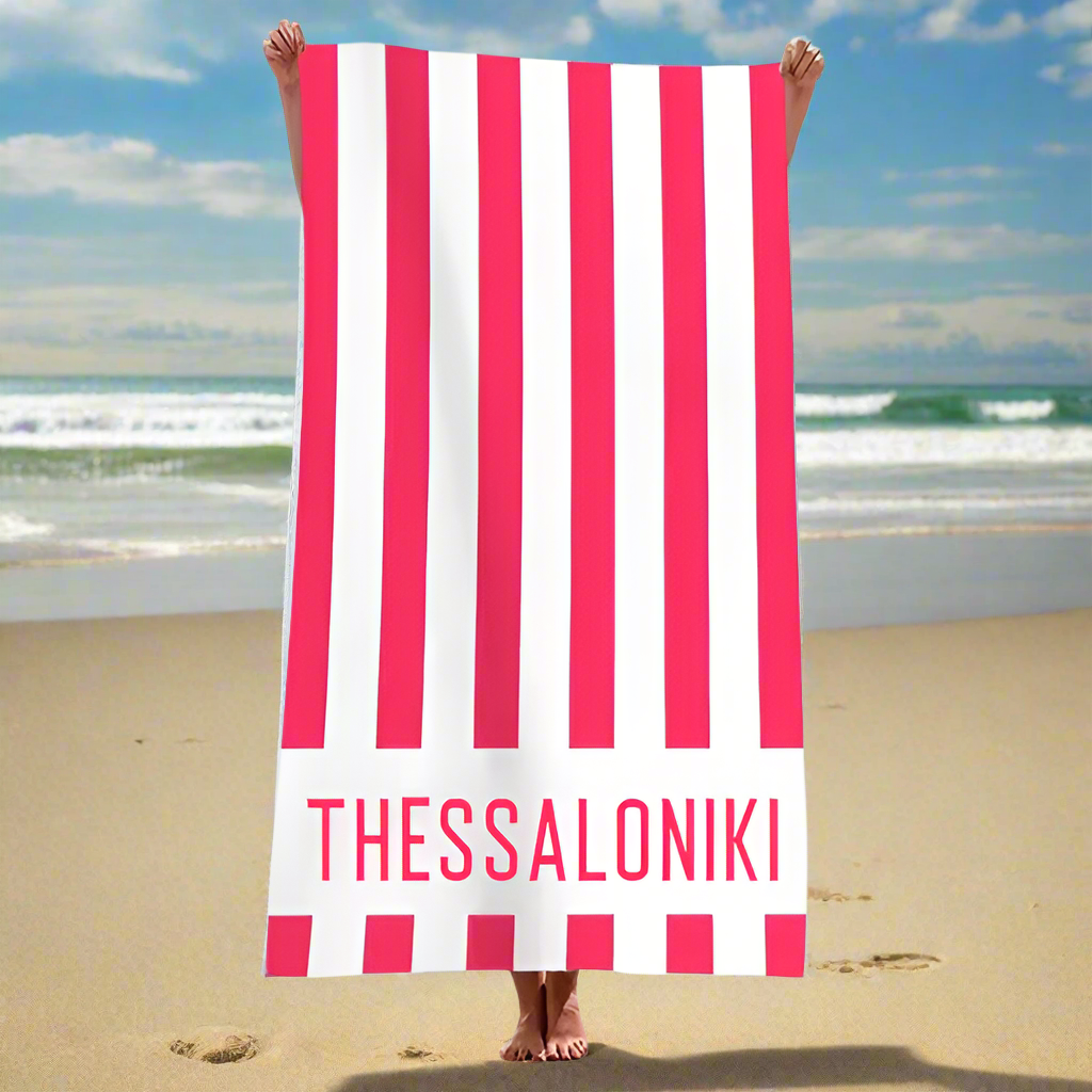 Thessaloniki Souvenir Beach Towel