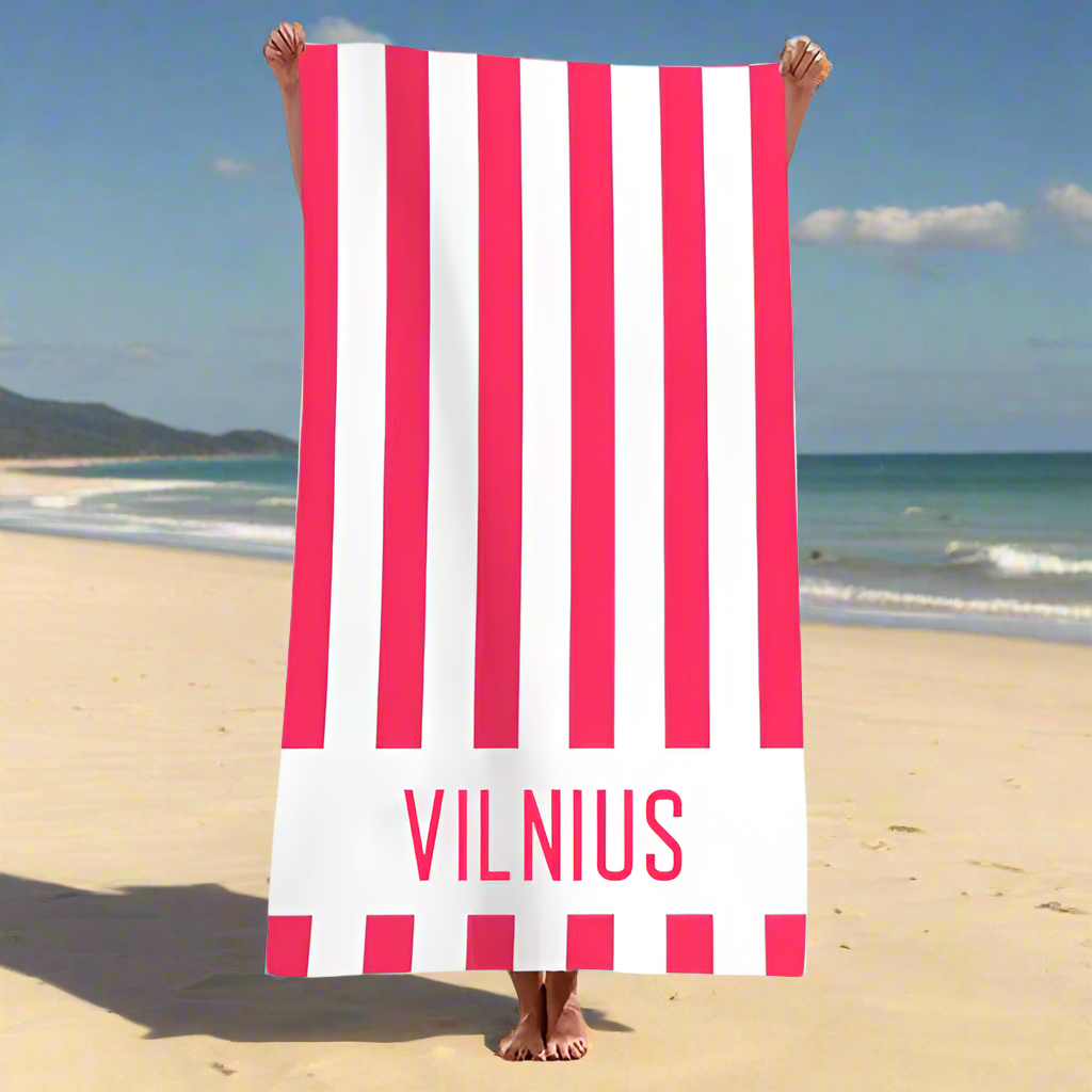 Vilnius Souvenir Beach Towel