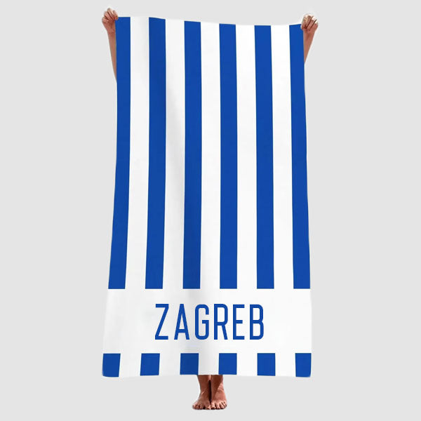 Zagreb Souvenir Beach Towel